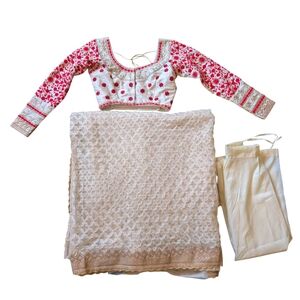 Indian Sarees With Blouses Bundle - 4 Sarees